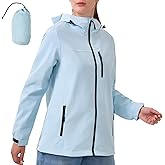 ACCNUO Rain Jacket Women Waterproof Lightweight Rain Coats for Womens Rain Jacket With Hood for Cycling Hiking