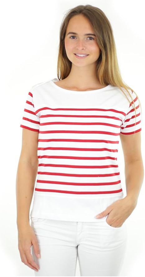 t shirt mariniere femme manche courte
