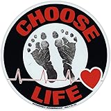 Round Magnet - Choose Life - Anti Abortion Pro Life - Magnetic Bumper Sticker - 5" Round