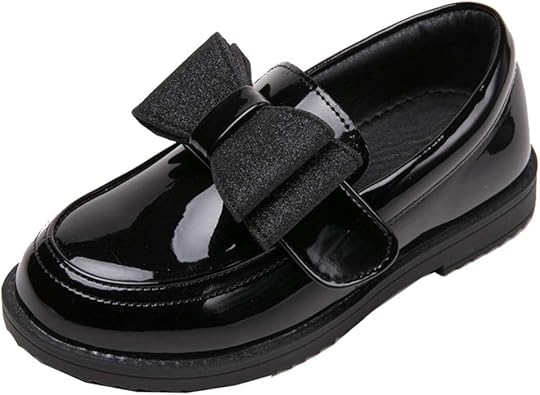 black shiny loafer shoes