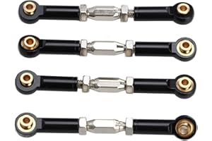 Shipenophy RC Turnbuckles Toe Links, 1/10 Camber Links Black Color for RC Car (60-70mm)