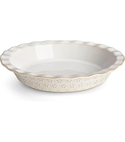 BIA Cordon Bleu White Porcelain Pie Dish - 44 Oz Kalahari Deep Fluted Bakeware