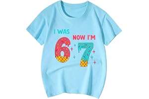 I was 6 Now I'm 7 or Ice Cream 67th Birthday T-Shirt Soft and Comfortable Back to School Tops Outfits