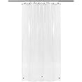 BAROSSA Design 48 inch Wide Stall Shower Curtain Liner with 3 Magnets - PEVA, Waterproof, PVC Free, Metal Grommets, Clear, 48x72