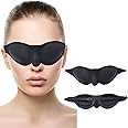 Moisture Chamber Glasses for Dry Eyes – Soft Silicone Sleep Goggles, Reusable & Lightweight Sleep Mask, Custom Fit for Comfort (Black)