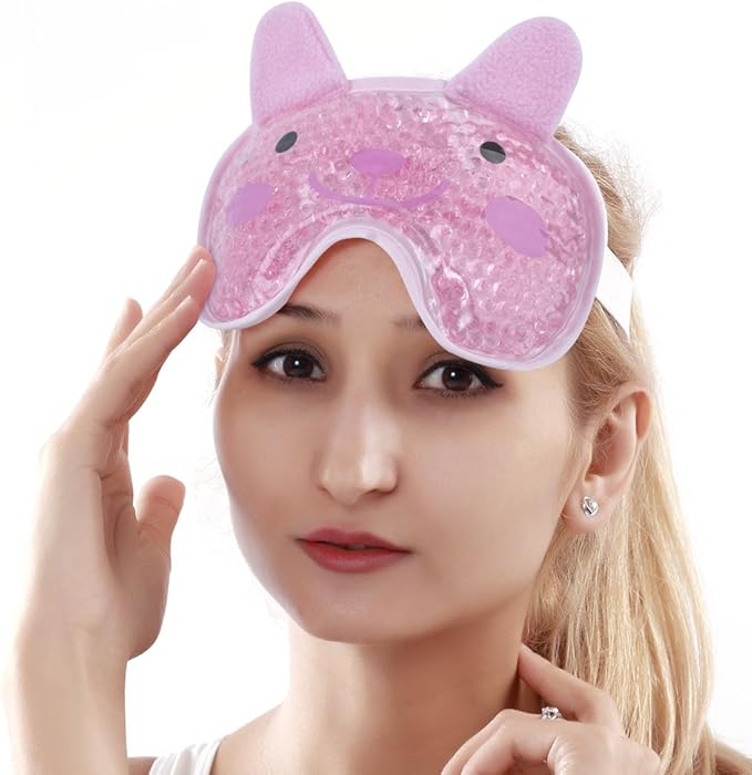 NEWGO®Eye Cooling Mask Gel Bead Eye Mask Reusable Cute Eye Mask with