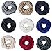 Loritta Womens Winter Warm Ribbed Thick Knit Infinity Scarf Circle Loop Cowl Scarf, White