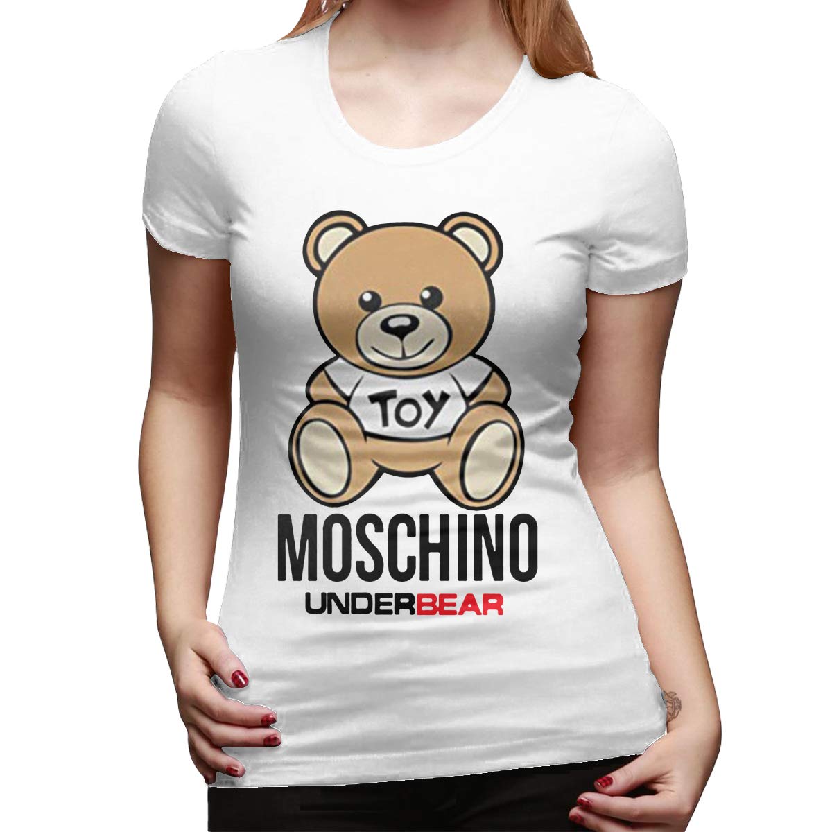Moschino Toy Underbear Under Bear Girl's Short Sleeve Loose Casual T-shirt Tops