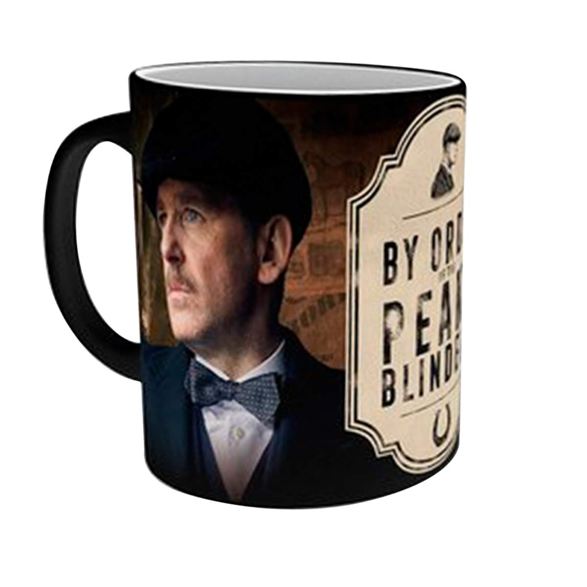 Peaky Blinders Thermal Effect Mug White Black Printed Ceramic in Gift Box