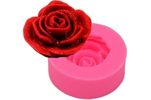 2PCS Large Bloom Rose Silicone Molds - Chocolate Cupcake Candy Mold, Cake Decoration Baking Tool