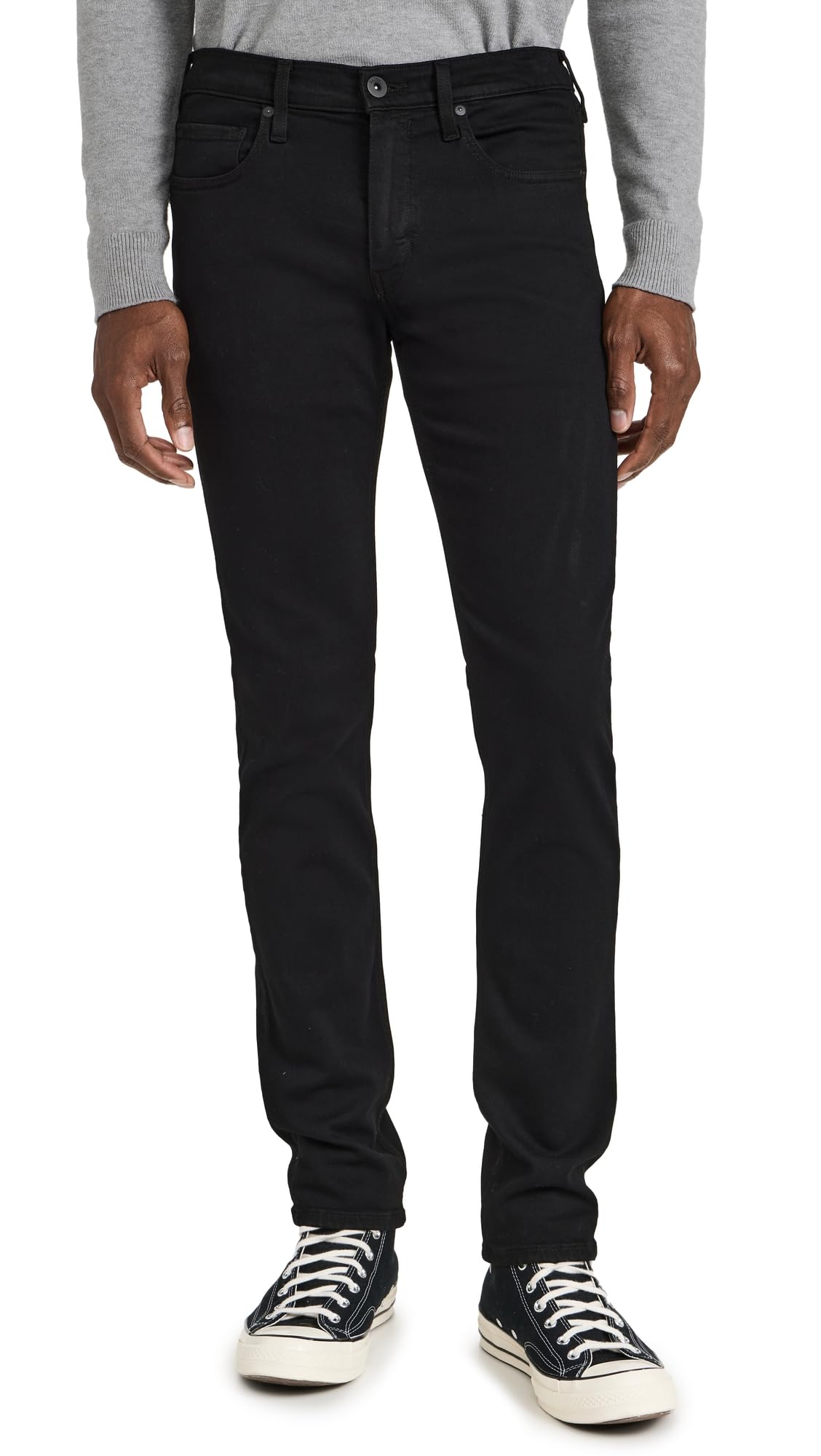 PAIGE Men’s Lennox Transcend Slim Fit Jean, Black Shadow, 38