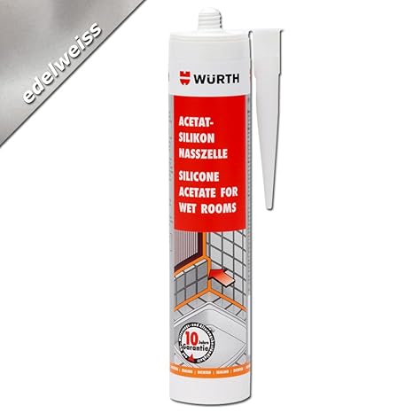 Würth Acetat - Silikon Nasszelle Edelweiss 310 ml Kartusche