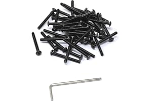 iexcell 50 Pcs M4 x 35mm Thread Pitch 0.7 mm Alloy Steel 10.9 Grade Hex Socket Button Head Cap Screws Bolts Kit, Black Oxide Finish