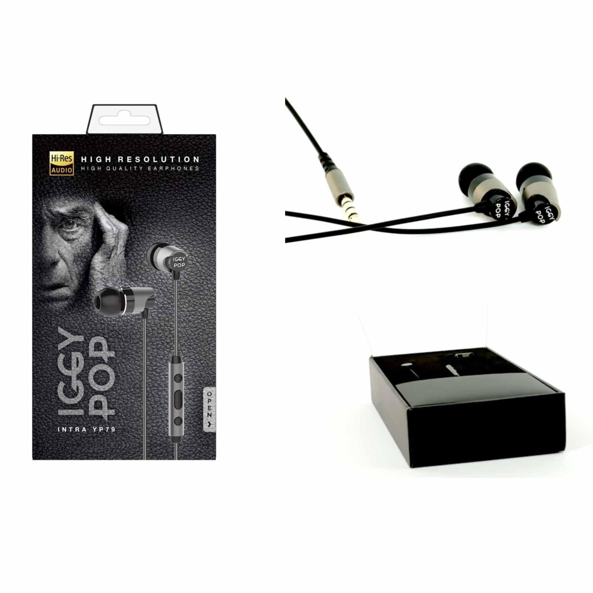 Iggy Pop In-Ear Headphones with Microphone Aluminium