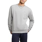 Champion Men's Crewneck Fleece Sweatshirt, Standard Fit, Midweight, C Logo, Available in Regular and Big & Tall, Oxford Gray - C Logo, Large Tall