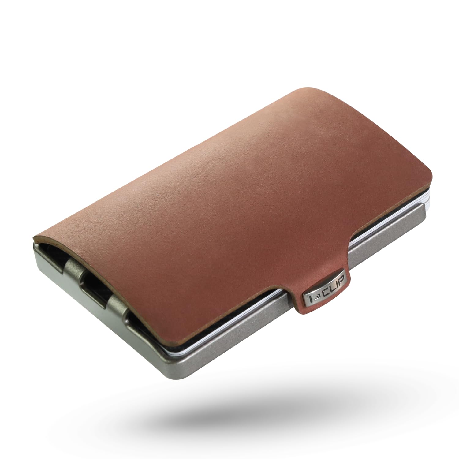 I-CLIP Original Cardholder with Moneyclip -Smooth Leather Slim Wallet - Leather Wallet - Premium Wallet - Cardholder - Soft Touch Oak