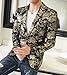 Ouye Men's Golden Single Breasted 2 Button Sport Coat , Golden, US XL - Chest 46
