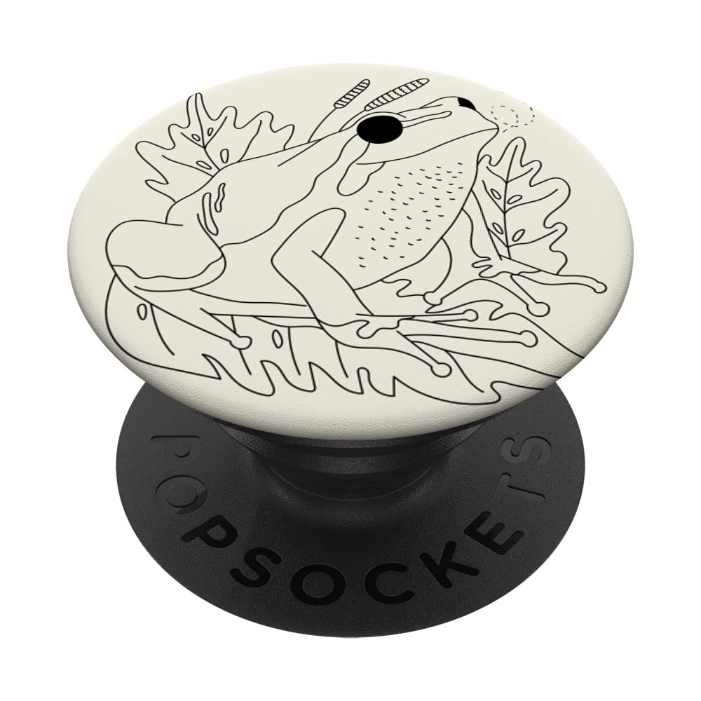 Frog Aesthetic Line Art Minimalistic Pastel Abstract PopSockets Swappable PopGrip