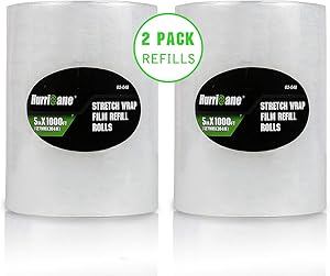 Hurricane 2 Pack Stretch Wrap Film Refill Rolls, 80 Gauge Thick 5