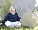 L'ovedbaby Unisex-Baby Newborn Organic Swaddling Blanket, Navy/White, one size
