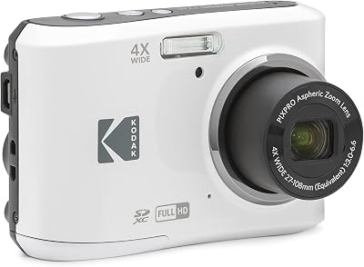 KODAK PIXPRO FZ45 Compact Digital Camera 16MP 4x Optical Zoom White 2.7" LCD