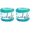 Lion Brand Yarn Mandala Ombré Yarn with Vibrant Colors, Soft Yarn for Crocheting and Knitting, Balance, 2-Pack
