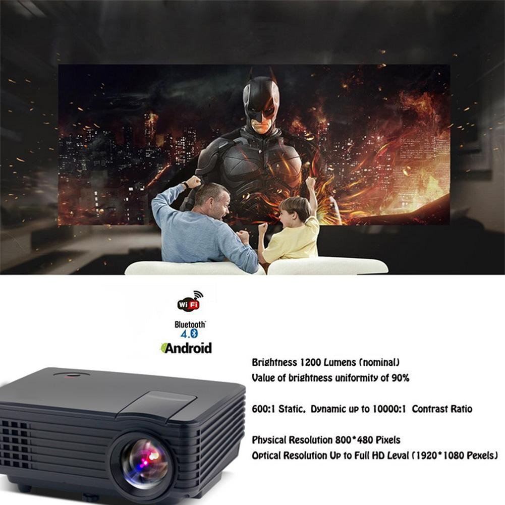 HUWIA Android WiFi LED Proyector, 800 lúmenes Multimedia Mini Pro ...