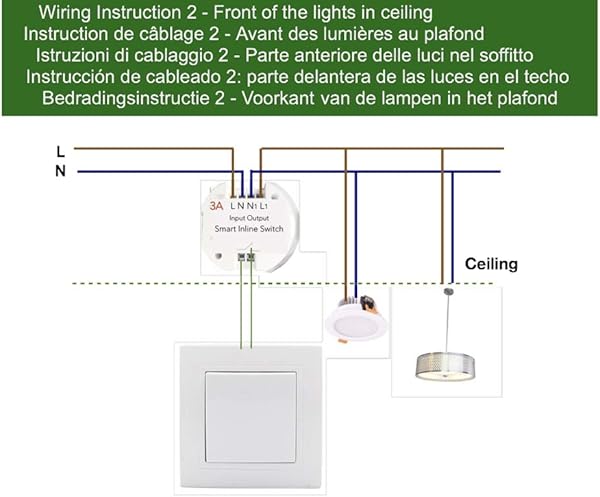 Interruptor de luz inteligente en lnea ZigBee para actualizar el interruptor de luz existente con Echo Plus ZigBee Hub Bridge domtica y control de voz Alexa