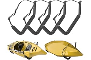 UNITEDPOWER Kayak Storage Racks, Heavy Duty Garage Hangers, Jumbo Wall Hooks for Canoe, Ladder, Bicycle, Folding Chairs, Surfboard, Snowboard, Hose and Tools