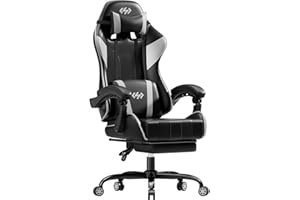 HLDIRECT Gaming Chair for Adults, Ergonomic Computer Chair with Pocket Spring, High Back Adjustable Gamer Chair with Footrest