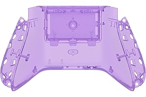 eXtremeRate Custom Back Cover Shell for Xbox Core Wireless Controller, Clear Atomic Purple Replacement Controller Battery Cov