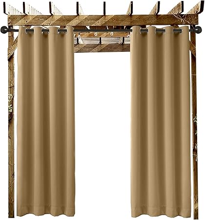 Amazon Com Chadmade Outdoor Curtain Wheat 100 W X 96 L Grommet