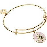 Alex and Ani Have A Tree-mendous Christmas Expandable Wire Bracelet, Shiny Gold