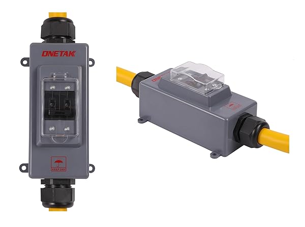 NEMA 14-50P TO 14-50R WITH HYDRAULIC MAGNETIC ON OFF SWITCH CURRENT PROTECTOR 120V/240V 50 AMP 4 PRONG MALE PLUG TO 4 PRONG FEMALE OUTLET RECEPTACLE EXTENSION CABLE POWER CORD ADAPTER (15FT SWITCH)