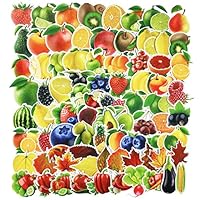 MZLK Fruit Vegetable Leaves Stickers for Kids Kitchen Wall Water Bottles Windows Scrapbook Laptop Waterproof Party Decoration 100pcs