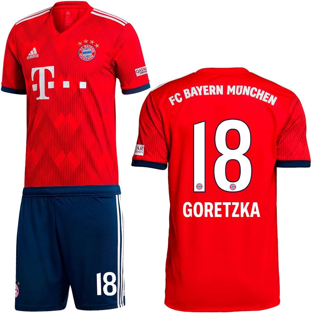 Adidas Fc Bayern Munich Home Football Kit Set 2018 2019 Consisting Of Jersey And Shorts With Player Name Gortezka Xxxl Amazon Co Uk Clothing