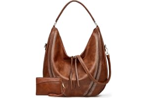Gladdon Large Hobo Bags for Women with Tassel Leather Tote Shoulder Handbags with Adjustable Strap Top Handle Satchel Bag
