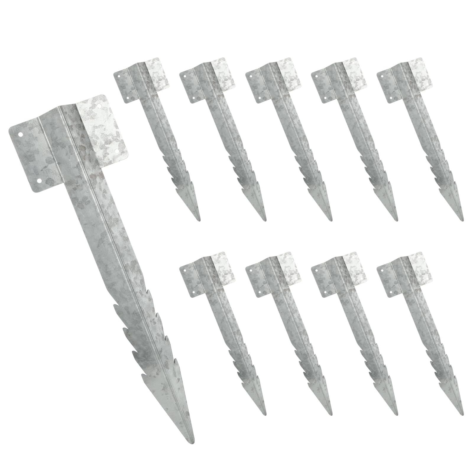 WOPPLXY 10 PCS Railway Sleeper Brackets - 42 CM Sleeper Stakes Heavy Duty Timber Sleeper Brackst and Fixing - 16 Inch Fixing Anchor for Railway, Garden Sleeper