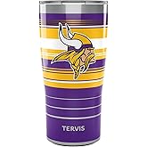 Tervis Traveler NFL Minnesota Vikings - Hype Stripes Triple Insulated Insulated Tumbler Travel Cup Keeps Drinks Cold & Hot, 20oz, Stainless Steel
