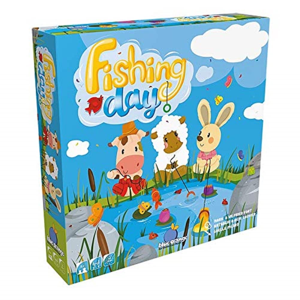 Blue Orange Fishing Day Game: Classic Tabletop Game for Kids, Teens, and Adults (Ages 5+)