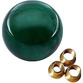 HiSport Marble Gear Shift Knob, Round Ball Shift knobs Green Nebula Cloud Style Universal 5 6 Speed with 3 Adapters for Manual Car (M 8 * 1.25, M 10 * 1.25, M 10 * 1.5, M 12 * 1.25)