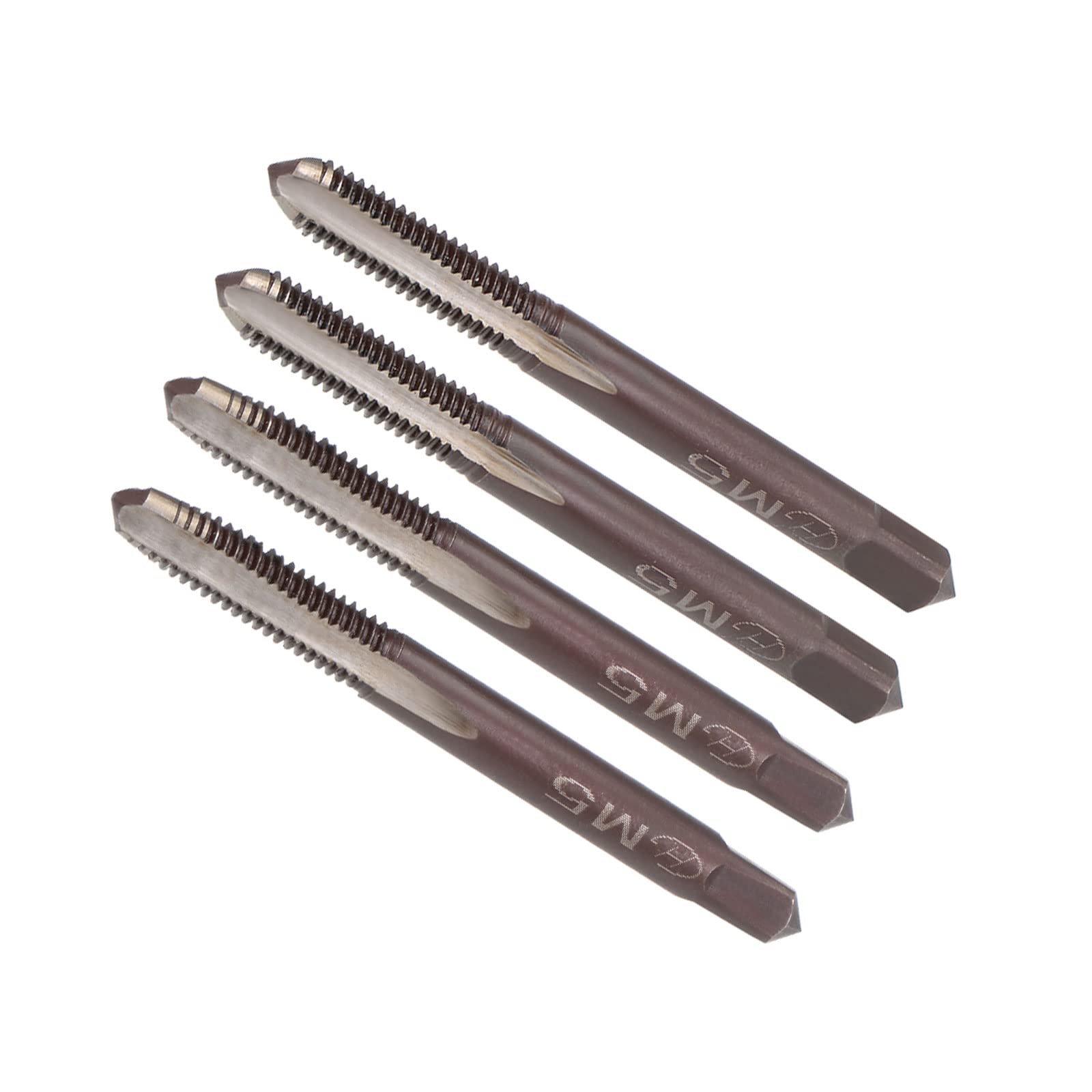 CoCud Hand Threading Taps, M5 x 0.8 Thread, Metric Alloy Tool Steel Screw Tapping Taper Bottom Tap - (Applications: for Machine Thread Repair), 2-Pairs