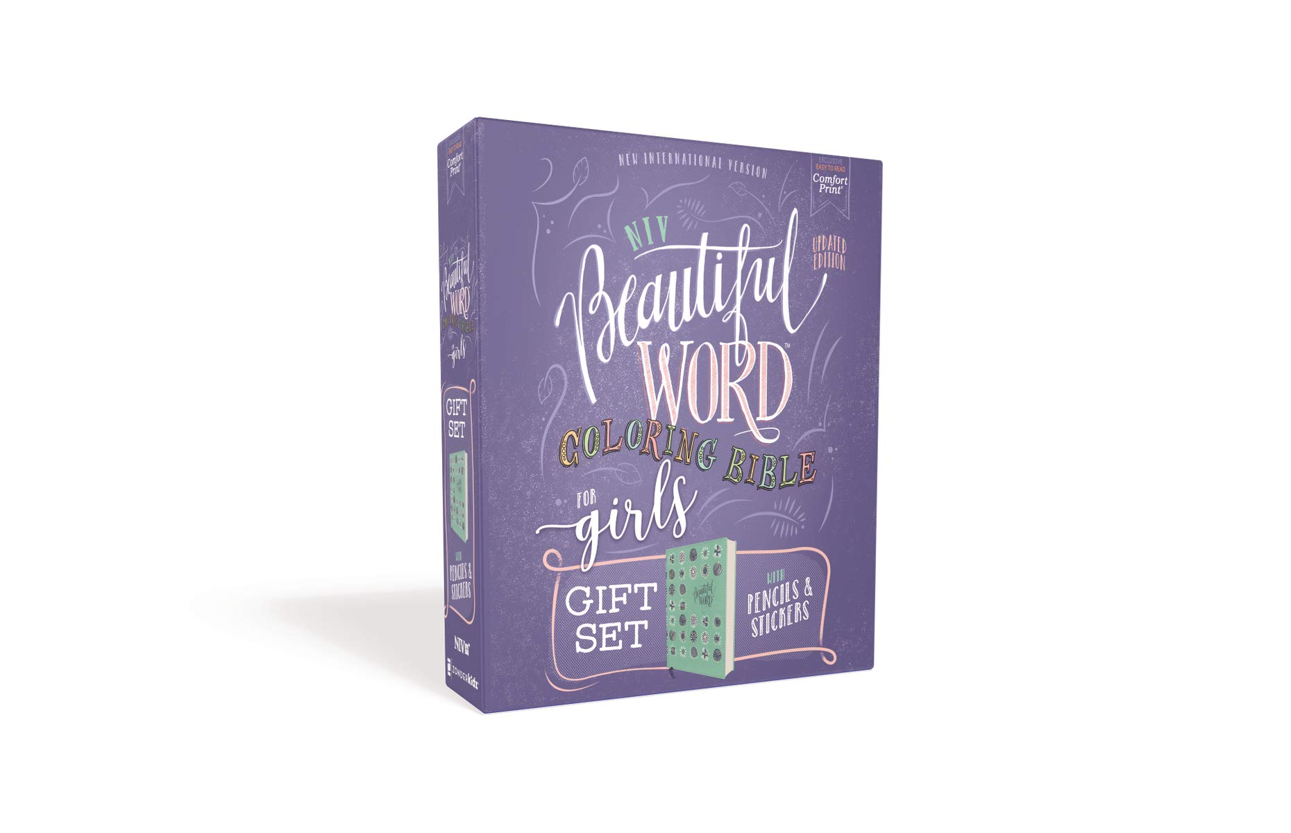 NIV, Beautiful Word Coloring Bible for Girls Pencil/Sticker Gift Set, Updated, Leathersoft over Board, Teal, Comfort Print: 600+ Verses to Color NIV, Beautiful Word Coloring Bible for Girls Pencil/Sticker Gift Set, Updated, Leathersoft over Board, Teal, Comfort Print: 600+ Verses to Color Hardcover