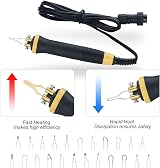 Anesty Pyrography Machine 60W Digital Display 23 Tips Dual Pen Kit Wood Leather view 3