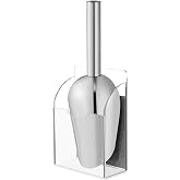 Stainless Steel Ice Scoop with Magnetic Acrylic Holder