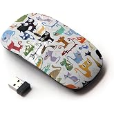 KOOLmouse [ Optical 2.4G Wireless Mouse [ Abstract Cat Pattern White Kittens ]