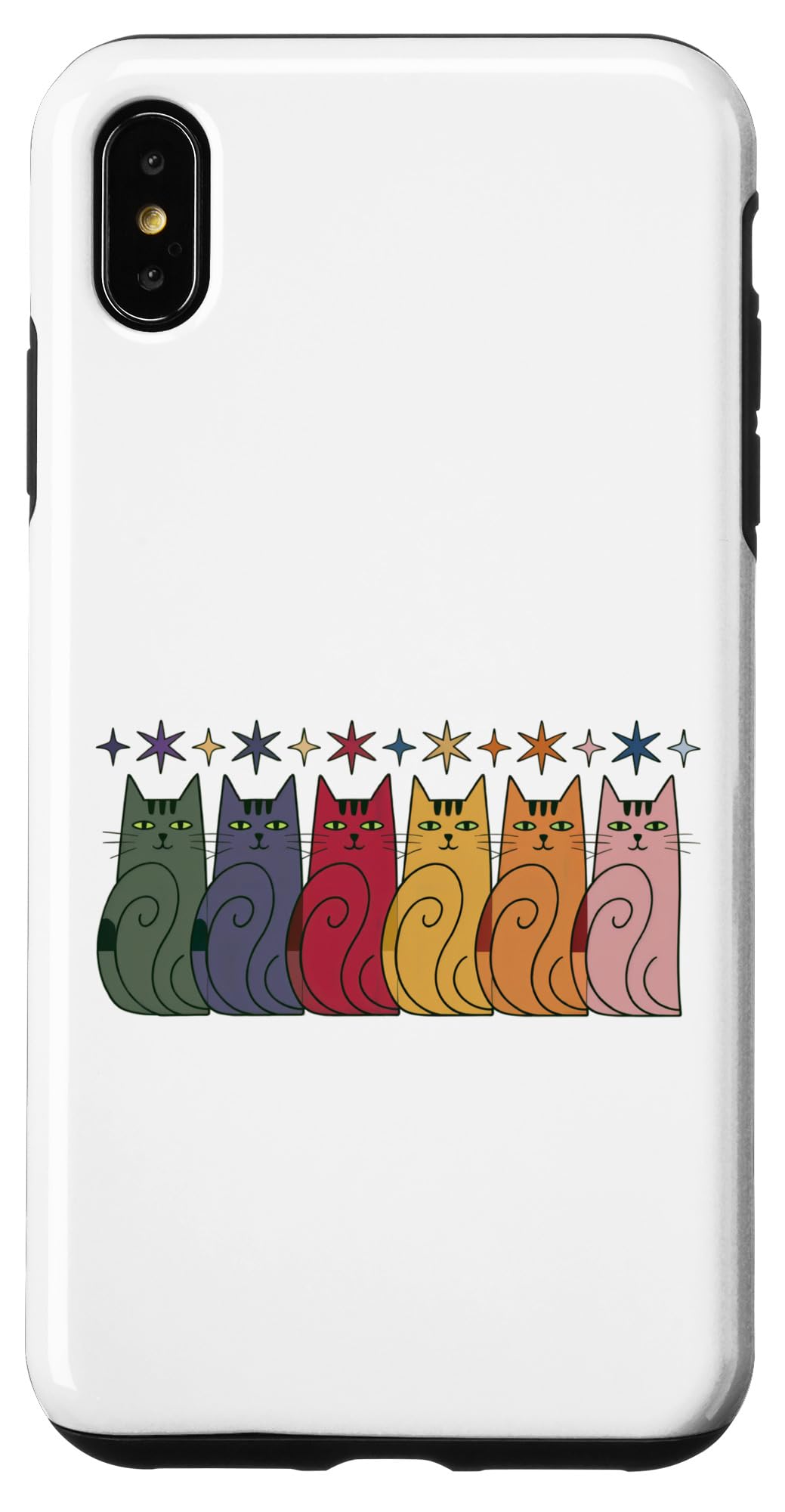 iPhone XS Max Cool Vintage Retro Cat lovers modern look cats art 50s 60s Case