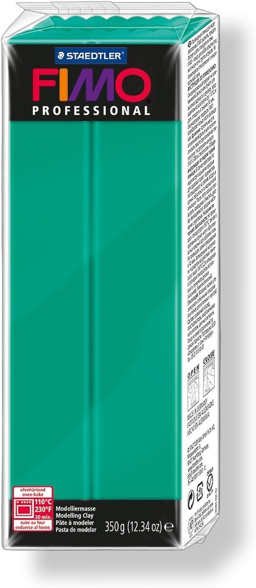 FIMO Professional Modelling Clay, Green, 350 g