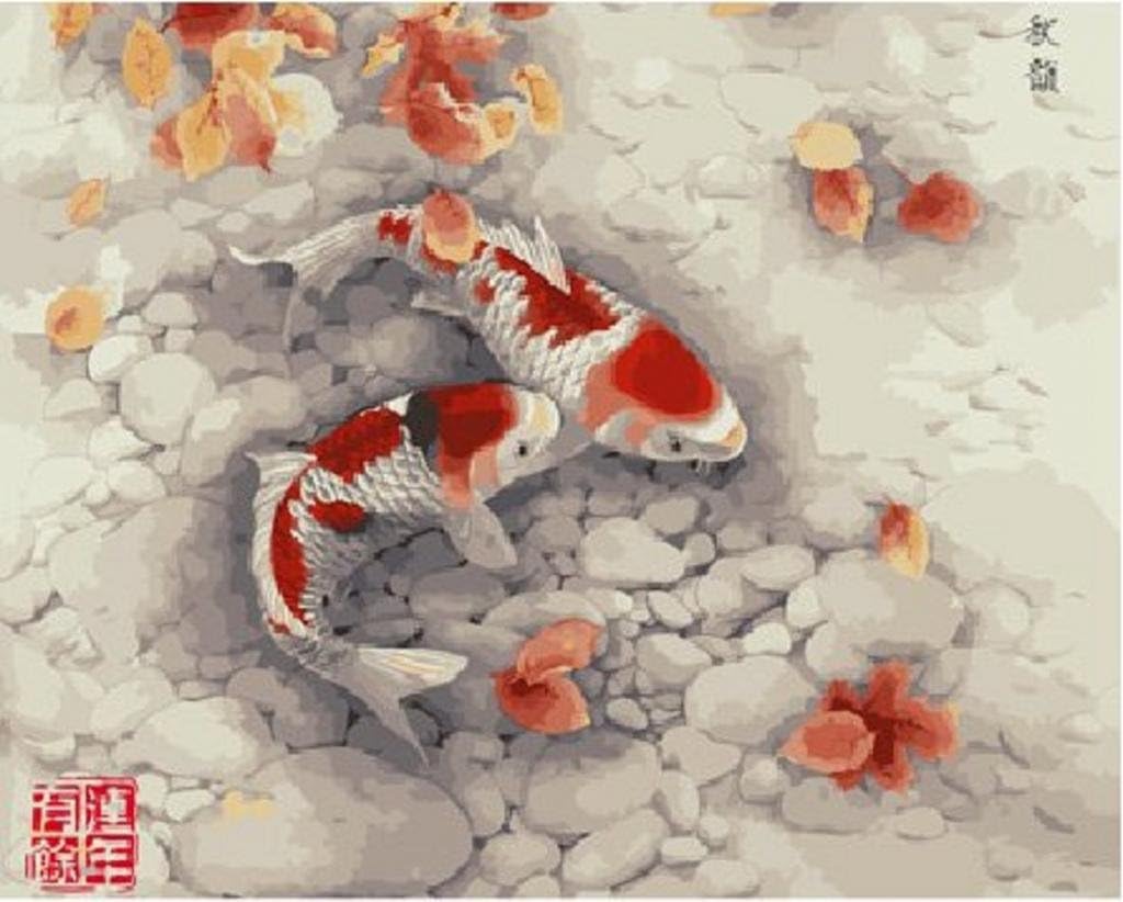 DIY Paint by Number Kits Koi Surplus Year After Year 16x20 inch Frameless