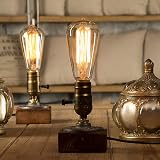EYLM Vintage Edison E27 Filament Bulb 40W ST64 2300K 6 Pack Warm Amber view 5